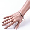 Natural Pearl & Natural Garnet Beaded Bracelets BJEW-JB05153-03-4