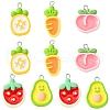 10Pcs 5 Styles Opaque Resin Pendants RESI-FS0001-52-1