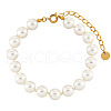 Elegant Imitation Pearl Stainless Steel Round Beads Bracelets for Women IR2181-2