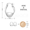 SHEGRACE Rhodium Plated 925 Sterling Silver Hoop Earrings JE903A-4