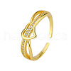 Sterling Silver Micro Pave Cubic Zirconia Cuff Rings for Women FS-WG15AF1-01-2