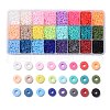 240g 24 Colors Handmade Polymer Clay Beads CLAY-JP0001-09-4mm-1