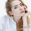 HOBBIESAY 50Pcs 2 Colors Alloy Rhinestone Pendants FIND-HY0003-88-6