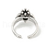 Zinc Alloy Rhinestone Solitaire Ring RJEW-Z048-03AS-01-3