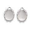 Tarnish Resistant 304 Stainless Steel Cabochon Settings STAS-P249-13B-P-1