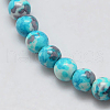 Synthetic Ocean White Jade Beads Strands X-G-L019-8mm-05-2