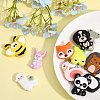 CHGCRAFT 12Pcs 12 Style Silicone Focal Beads SIL-CA0002-09-5