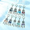 9Pcs Natral Gemstone Keychain KEYC-JKC01235-2