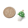 Seed Beads Beaded Charms PALLOY-MZ00339-01-2