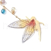 Brass Fairy Pendant Decorations HJEW-JM02976-4