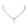 Imitation Pearl Beads Pendant Necklaces NJEW-JN04732-02-1