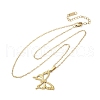 Hollow Butterfly 304 Stainless Steel Pendant Necklaces NJEW-M096-16G-2