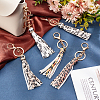 HOBBIESAY 10Pcs 5 Colors PU Imitation Leather Tassels Keychain KEYC-HY0001-17-4
