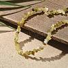 Natural Yellow Opal Chip Beaded Necklaces for Men Women NJEW-G159-01B-2