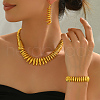 Vintage Alloy Bracelets & Earrings & Necklaces Sets for Women AX9118-4