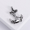 Retro Punk Hip-hop Street Fashion Men's Anchor Stainless Steel Pendant Necklaces FB2012-4