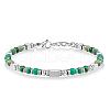 Adjustable 304 Stainless Steel Gemstone Beaded Bracelets FS-WG23DE2-03-1