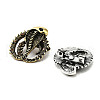 12Pcs 2 Colors Snake Alloy Brooches for Backpack Clothes JEWB-A033-06-3