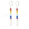 Natural Malaysia Jade with Alloy Wing Long Dangle Leverback Earrings EJEW-JE04910-04-1
