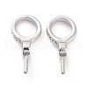 Rhodium Plated 925 Sterling Silver Screw Eye Peg Bails STER-D035-46P-2