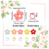 GOMAKERER 10Pcs 2 5 Color Flower Silicone Beads Knitting Needle Protectors/Knitting Needle Stoppers DIY-GO0001-83-2