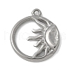 304 Stainless Steel Pendants STAS-L277-02C-P-1