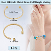 Beebeecraft 6Pcs Rack Plating Brass Cuff Bangle Making KK-BBC0013-98-2