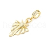 Brass Micro Pave Cubic Zirconia Pendants KK-S510-09G-2