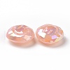 Rainbow Iridescent Plating Acrylic Beads OACR-A010-05A-2