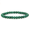 Synthetic Malachite Round Beaded Stretch Bracelet SF8562-1-1-1