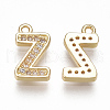 Brass Cubic Zirconia Charms KK-S348-330Z-2