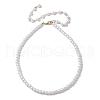 Imitation Pearl Acrylic Beaded Necklaces for Women NJEW-JN04827-4