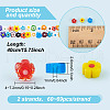 GOMAKERER 2 Strands Handmade Millefiori Glass Bead LAMP-GO0001-16-2