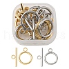 10 Sets 2 Styles 304 Stainless Steel Toggle Clasps STAS-YW0001-64-1
