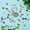 Beadthoven 100Pcs 5 Color Stainless Steel Pendants STAS-BT0001-14-7