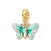 Alloy Enamel Butterfly European Dangle Charms PALLOY-JF03877-3