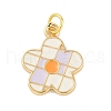 Brass Enamel Pendants KK-B114-15G-02-1