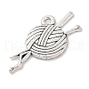 Yarn Tibetan Style Zinc Alloy Pendants X-TIBEP-R334-174AS-RS-2