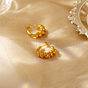 304 Stainless Steel C Shaped Spring Design Stud Earrings FA3062-1-3