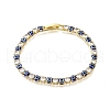 Brass Enamel Link & Charm Bracelets BJEW-Z094-02G-03B-4
