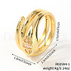 Brass Micro Pave Cubic Zirconia Finger Rings AL1275-1-1