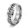 Rotatable Stainless Steel Finger Ring PW-WG0C89D-02-1