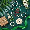 SOFPLATE 200Pcs 5 Styles Laser Cut Wood Shapes WOOD-SP0001-18-4