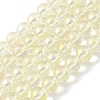 Transparent Electroplate Glass Beads Strands GLAA-T032-T8mm-C02-1