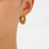 Vintage C-Shaped Stainless Steel Stud Earrings BC9200-3