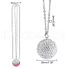 CHGCRAFT DIY Rhinestone Ball Beads Charm Necklace Making Kit DIY-CA0003-58-2