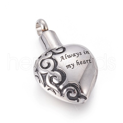 Retro 304 Stainless Steel Pendants STAS-L237-12AS-1