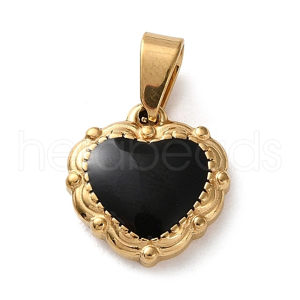 201 Stainless Steel Enamel Pendants STAS-U053-05G-1