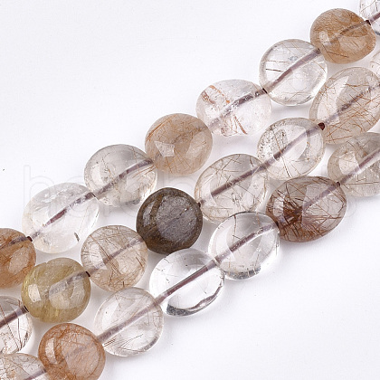 Natural Rutilated Quartz Beads Strands G-T108-21B-1