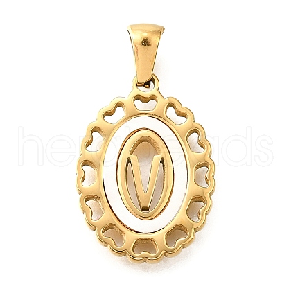 Golden 304 Stainless Steel Pendants STAS-K300-02G-V-1